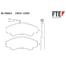 BL1860A4 FTE Комплект тормозных колодок, дисковый тормоз