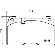 8DB 355 021-331 HELLA PAGID Комплект тормозных колодок, дисковый тормоз
